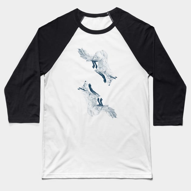 blue fox Baseball T-Shirt by arxitrav